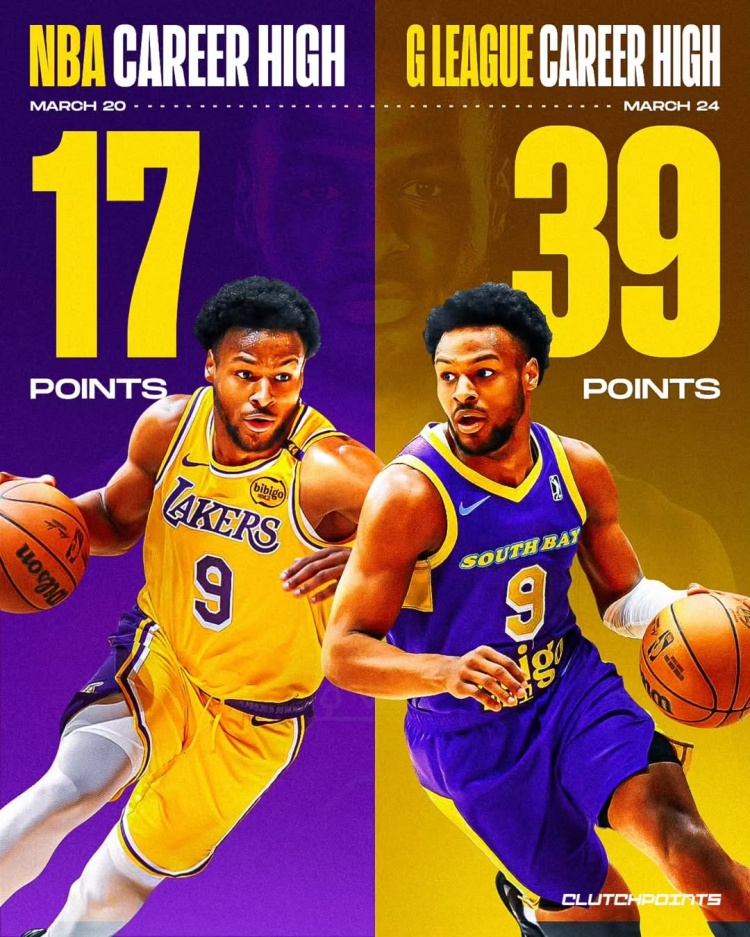  在進(jìn)步！布朗尼一周內(nèi)先后創(chuàng)下個人NBA和G聯(lián)盟單場得分新紀(jì)錄