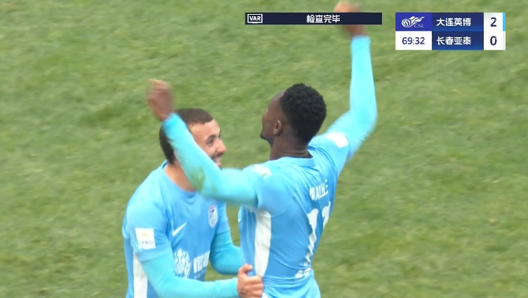  馬萊萊大連處子球！呂焯毅助攻馬萊萊破門，大連英博2-0亞泰