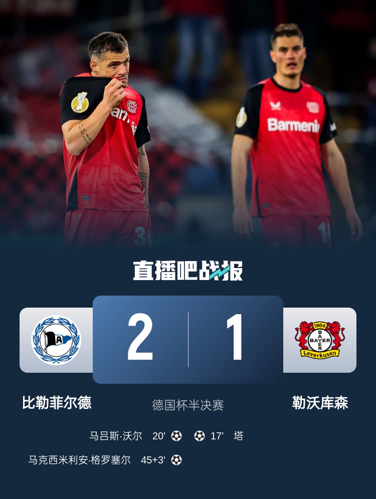  比勒菲爾德是史上第4支晉級(jí)德國(guó)杯決賽的德丙球隊(duì)，此前3隊(duì)未奪冠